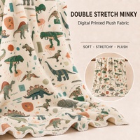 Tissu en peluche double extensible, tissu Minky épais, 95% polyester, 5% élasthanne, imprimé numériquement, pour couverture de bébé et d'enfant