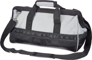 Durable Wear-Resistant Tool Storage Bag with Adjustable Shoulder Strap Portable Tool Organizer 16 in Black & Grey - Product Image 6