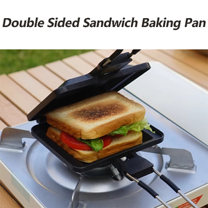 وعاء غاز بانيني للضغط مقلاة قلّاب من الألومنيوم شواية مطلية على الوجهين من الجبن من أجل شواء الموقد العلوي - Product Image 3