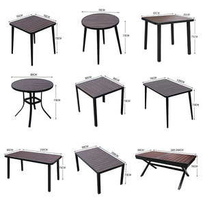 Nuevo estilo, mesa de té exterior, muebles de madera de plástico, mesa de cena cuadrada pequeña para exteriores - Product Image 3
