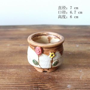 Msh phong cách Hàn Quốc tay sơn gốm mọng nước nhỏ Chậu hoa ngón tay cái trồng - Product Image 5