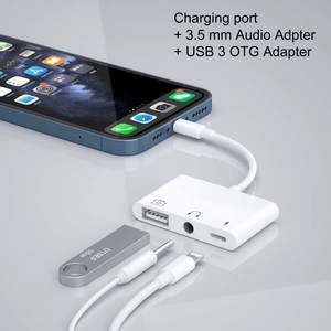 3 Trong 1 USB OTG Adapter Loại C Để Loại C Sạc Âm Thanh 3.5Mm Jack USB Headphone Adapter USB C Docking Station - Product Image 6