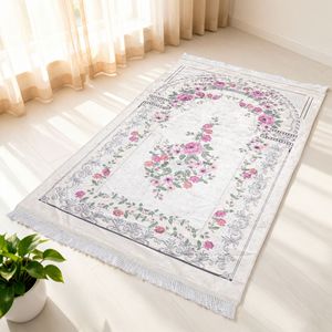 Tapis de prière en velours de soie glacée du Moyen-Orient, imprimé, vente en gros, directement de l'usine, pour commandes en gros et exportation mondiale - Product Image 3