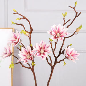 Fleur de magnolia artificielle en EVA, style chinois, effet dégradé, toucher réaliste, parfumée, pour décoration intérieure - Product Image 2