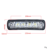 Nouvelle lampe de signalisation de toit intérieure pour camion 12V 24V 4 LED, lampe de signalisation supérieure pour caisse de chargement, feu de gabarit latéral de sécurité pour remorque
