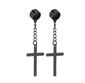 Simple pas d'oreille percée homme femmes Zircon <span class=keywords><strong>boucle</strong></span> d'oreille magnétique en acier inoxydable oreille Clip <span class=keywords><strong>boucle</strong></span> d'oreille croix gland <span class=keywords><strong>boucle</strong></span> d'oreille - Product Image 3
