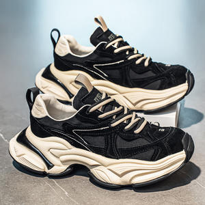 Zapatillas Chunky para Hombre, de Caña Baja, con Forro de Malla, Diseño de Bloques de Color, Tacón de Plataforma, Calzado Deportivo Casual - Product Image 3