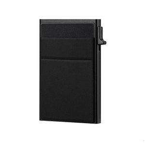 Rfid Credit Card <b>Holder</b> <b>Wallet</b> Metal Thin Slim Bank Card Case Men Women Pop up Minimalist <b>Wallet</b> Small Black Purse Metal <b>Wallet</b> - Product Image 4