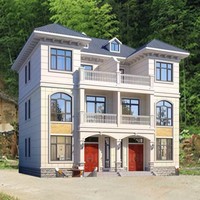 Villa en acier léger de style européen, solide et durable