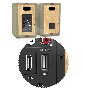 Barre de son TV en bois 40W 2.0 canaux avec haut-parleur BT5.3, ARC, optique, RCA, USB, LED RGB et télécommande – Design fin et compact pour home cinéma - Product Image 2