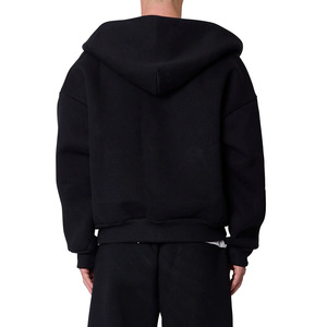 Sweat-shirt à capuche confortable multicolores pour homme, lourd, surdimensionné, zippé, sweat-shirt d'hiver pour homme, veste décontractée confortable avec poches - Product Image 5