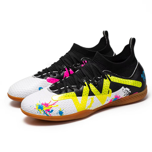 Chaussures de football en salle pour adultes et adolescents, semelle plate, antidérapantes, durables, confortables, chaussures d'entraînement de football professionnelles - Product Image 1