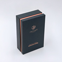 Boîte cadeau de luxe en papier texturé spécial, film doux au toucher, insert en EVA, couvercle et base pour produits de beauté et soins de la peau