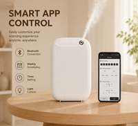 Diffuseur d'arômes intelligent 2026 sans eau 400 ml avec écran LCD sans fil, autoportant ou mural, pour la maison