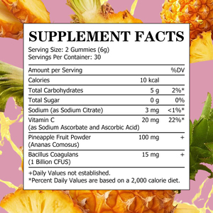 Gommes probiotiques de haute qualité pour femmes, mélange probiotique avancé, soutient la flore vaginale, aide à maintenir l'équilibre du pH - Product Image 2