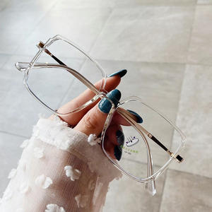 Montures de lunettes carrées Qianai pour femmes en TR90, verres PC anti-lumière bleue, monture complète, style coréen Q6 0713 - Product Image 1