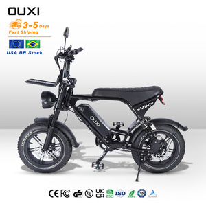 אופניים חשמליים עם מנוע 500W, שלדת אופניים חשמליים OUXI V8 אולטרה מיני, אופניים חשמליים מיני פאט בייק, מחסן ברזיל וארצות הברית - Product Image 1
