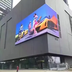 Pantalla LED para exteriores P6, gran efecto 3D llamativo, pantalla de vídeo de película HD en pared de construcción