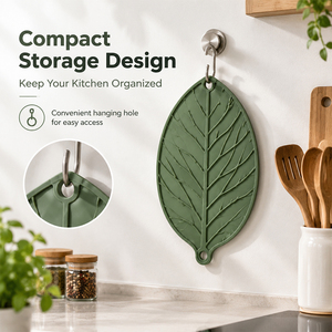 Food Grade Silicone Hot <b>Pad</b> Leaf Shape Trivet 230C <b>Heat</b> Resistant Non-Slip Mat for Dining Table Oven Kitchen Decor - Product Image 1