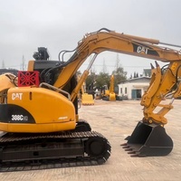 En stock, mini-excavatrice sur chenilles CAT 308C d'occasion, faible nombre d'heures de fonctionnement, système hydraulique CAT d'origine pour la construction routière en RDC Congo