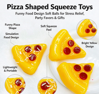 Mainan Squishy Irisan Pizza, Makanan Simulasi Lembut, Pereda Stres, Aksesori Dekoratif