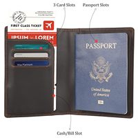 Dompet Perjalanan Kulit Asli Vintage untuk Pria, Penutup Paspor, Tempat Kartu Kredit, Anti RFID, Slot Pelacak AirTag