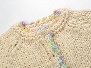 Otoño Invierno nuevo botón <span class=keywords><strong>de</strong></span> una sola botonadura <span class=keywords><strong>de</strong></span> lana <span class=keywords><strong>de</strong></span> punto grueso holgado <span class=keywords><strong>de</strong></span> moda juvenil cuello <span class=keywords><strong>de</strong></span> punto cárdigan suéter abrigo - Product Image 3