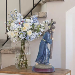 Hecho a mano 12 pulgadas 3D resina polivinílica Jesucristo crucifixión arte religioso católico decoración del hogar jardín estatua pintura artesanal - Product Image 6