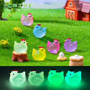 Nouveau produit de Weijs, le petit coq lumineux, accessoires décoratifs mignons pour aménagement paysager DIY, résine pour micro-paysages - Product Image 1