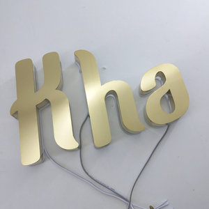 لوحة لافتة ليد خارجية للمطعم بإضاءة خلفية هالو من الفولاذ المقاوم للصدأ شعار ثلاثي الأبعاد للأعمال - Product Image 4