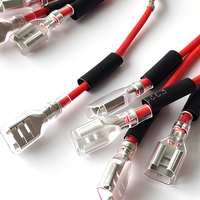 Kabel Jumper Merah Khusus Inti Tunggal dengan Terminal Spade & Lug Tipe U untuk Sambungan Sirkuit Peralatan Pendingin