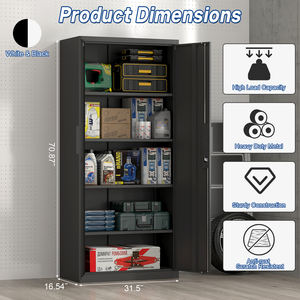 US Stock Metalls chrank mit 2 Türen und 4 verstellbaren Regalen für Home School Office Hochwertiger Datei speicher - Product Image 4