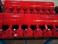 Clapet coupe-flamme manuel PN16 de type D81X, doté d'une extrémité fendue et d'un design papillon, utilisé dans les systèmes de protection incendie