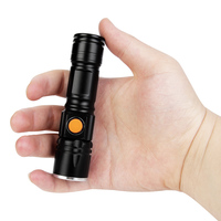 Lampe torche tactique zoom portable rechargeable par USB LED 3W Mini lampe torche LED