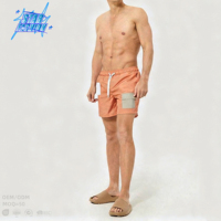 Short de bain multicolore à séchage rapide, Logo personnalisé OEM en Polyester avec poches, pantalon de plage pour hommes