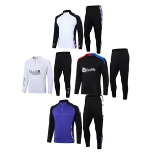 2025 Kostenloser Versand Herren Fußball-Trainingsanzug Anpassbarer Name Logo OEM 100% Polyester Wärmeübertragungsdruck Rundhals - Product Image 2