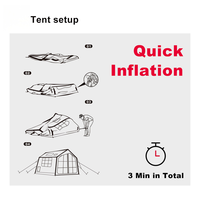 Tente de camping gonflable familiale grand format à une chambre avec auvent, en tissu Oxford PVC imperméable, idéale pour le glamping en extérieur - Meilleures ventes