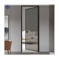 Porte battante intérieure en aluminium et verre, cadre fin et étroit, portes à battants pour entrée