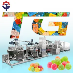 Máquina para hacer ositos de goma de gelatina suave dulce y agria de motor de marca famosa, caramelo automático pequeño