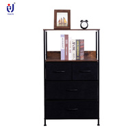 Organisateur de tiroirs mural/derrière les portes en fonte noire multi-usages 5 couches non pliable OEM ODM
