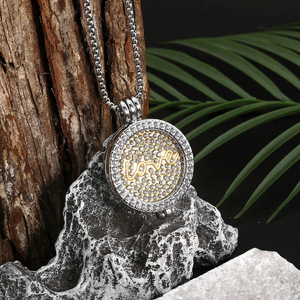สร้อยคอสแตนเลสสตีลประดับเพชรสำหรับผู้หญิง สวมใส่ได้ทุกวัน - Product Image 2