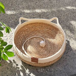 Cat Scratching Mat & <b>Bed</b> 2-in-1 - Eco-Friendly Rope Nest with Removable Cushion, Durable Chew-Proof - Product Image 6