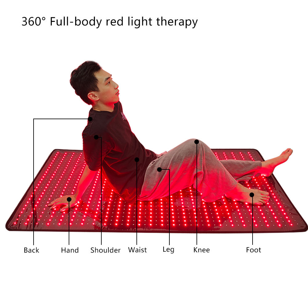 660nm & 850nm Infrared LED Light Therapy Sauna Blanket | Full Body Phototherapy Mat for Pain Relief & Skin Rejuvenation | Yoga Pad – orangles Kuwait