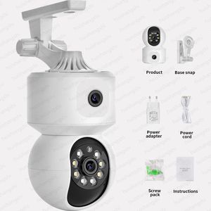 HD 6MP WiFi IP çift Lens çift ekran bebek izleme monitörü ev PTZ otomatik takip kablosuz CCTV Video gözetim güvenlik kamera Yoosee - Product Image 6