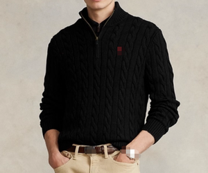 Suéter de Punto Urbano Europeo Americano de Manga Larga para Hombre, Venta al por Mayor, con Cremalleras Modernas, Camisa de Punto Transpirable - Product Image 2