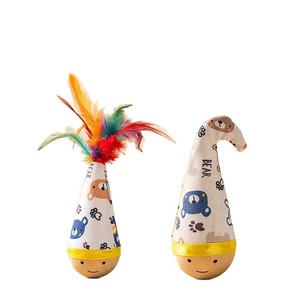 Jouet pour chat en bois, durable et résistant aux griffures, amusant et divertissant, fabriqué en bois de hêtre, conçu pour épuiser l'énergie du chat. - Product Image 1