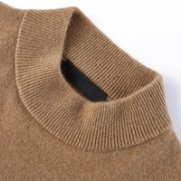 Pull en cachemire pour homme, col montant, manches longues, léger, tricot de luxe, basique pour l'automne