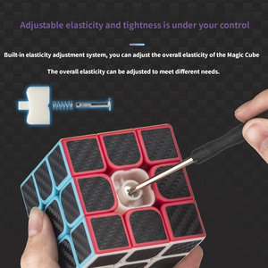 Promocional Mini <span class=keywords><strong>fibra</strong></span> <span class=keywords><strong>de</strong></span> <span class=keywords><strong>carbono</strong></span> ABS 3x3 velocidad <span class=keywords><strong>cubo</strong></span> mágico 3x3x3 rompecabezas <span class=keywords><strong>cubo</strong></span> Fidget juguete regalo educativo para niños - Product Image 3