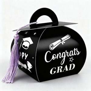 Caja <span class=keywords><strong>de</strong></span> regalo <span class=keywords><strong>con</strong></span> forma <span class=keywords><strong>de</strong></span> tapa negra y dorada para decoración <span class=keywords><strong>de</strong></span> fiesta <span class=keywords><strong>de</strong></span> celebración <span class=keywords><strong>de</strong></span> chocolate caramelo <span class=keywords><strong>con</strong></span> Manejo <span class=keywords><strong>de</strong></span> Impresión <span class=keywords><strong>de</strong></span> laminación mate - Product Image 1
