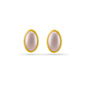 Pendientes de Moda con Cristales, Acero Inoxidable 316L, Baño de Oro PVD, Resistentes y Sostenibles, Forma Ovalada - Product Image 2